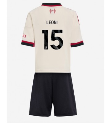 Liverpool Giovanni Leoni #15 Segunda Equipación Niños 2025-26 Manga Corta (+ Pantalones cortos)